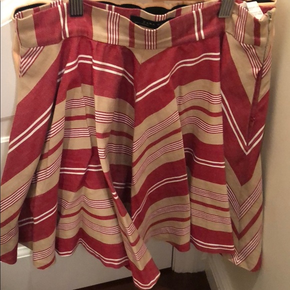 Zara women’s skirt midi small red ladies bottom - Picture 1 of 5